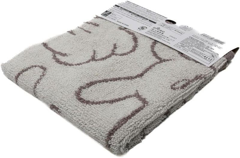 Daiso Mickey Mouse Washcloth - Beige/Brown - 25cm x 25cm - Image 3